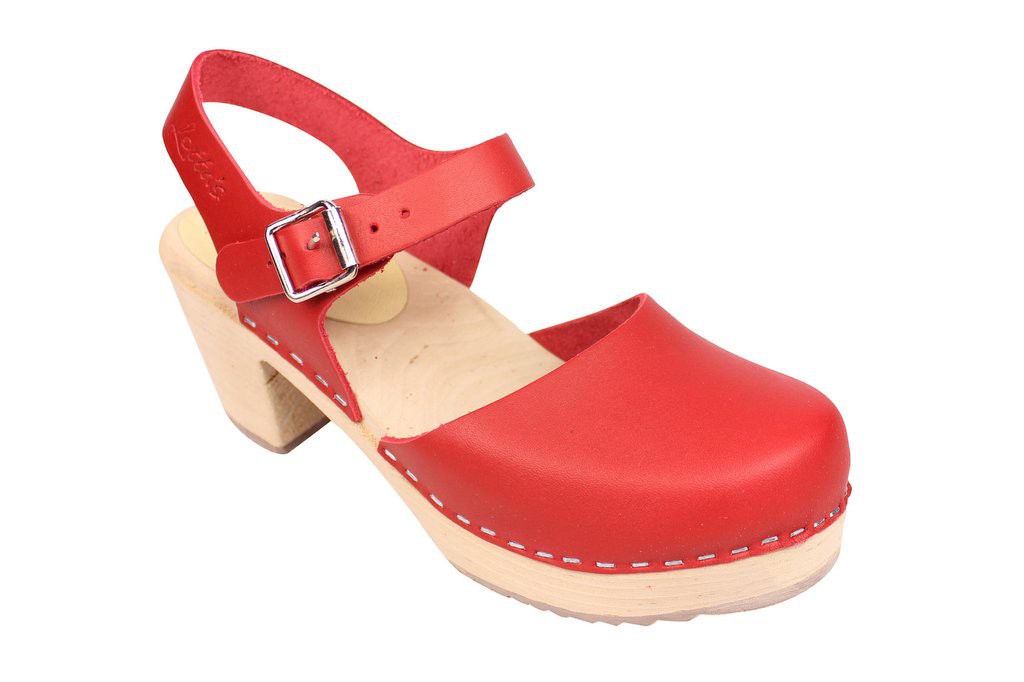 Lotta from Stockholm Highwood Red Clogs