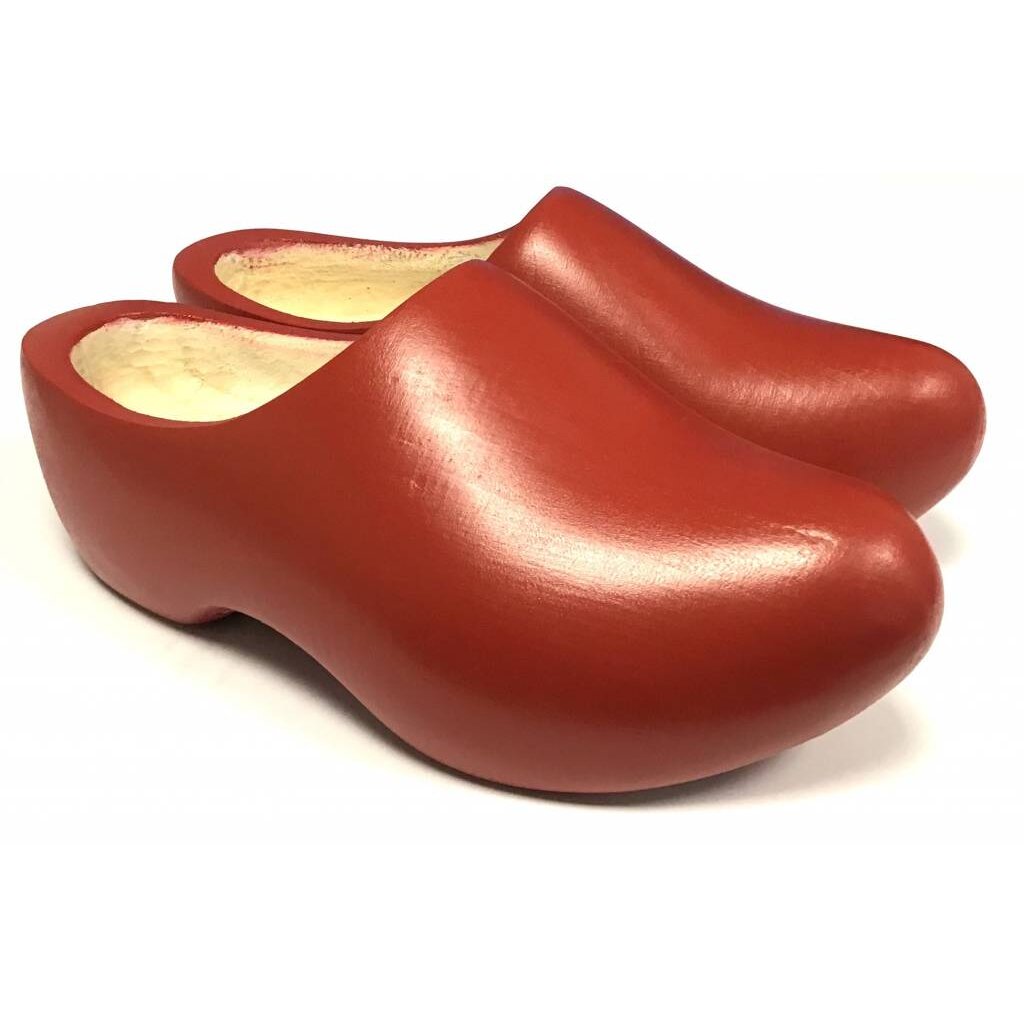 Nijhuis Red wooden shoes, traditional model